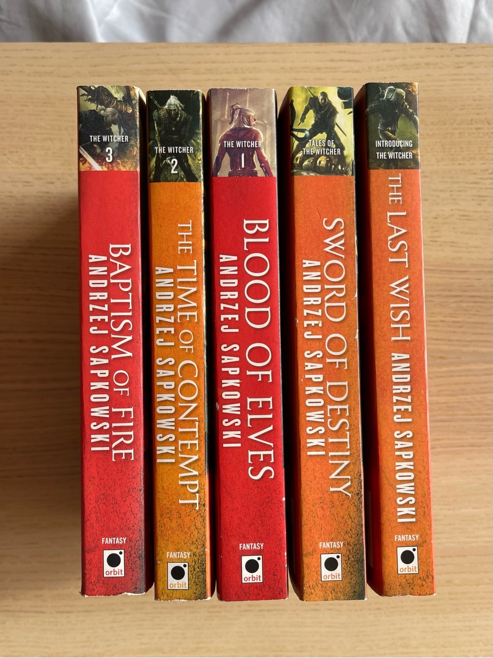 The Witcher- Last Wish, Sword of Destiny, Books #1-3, Andrzej Sapkowski 5 Books